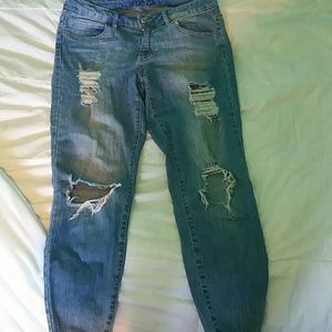 Distressed jeans